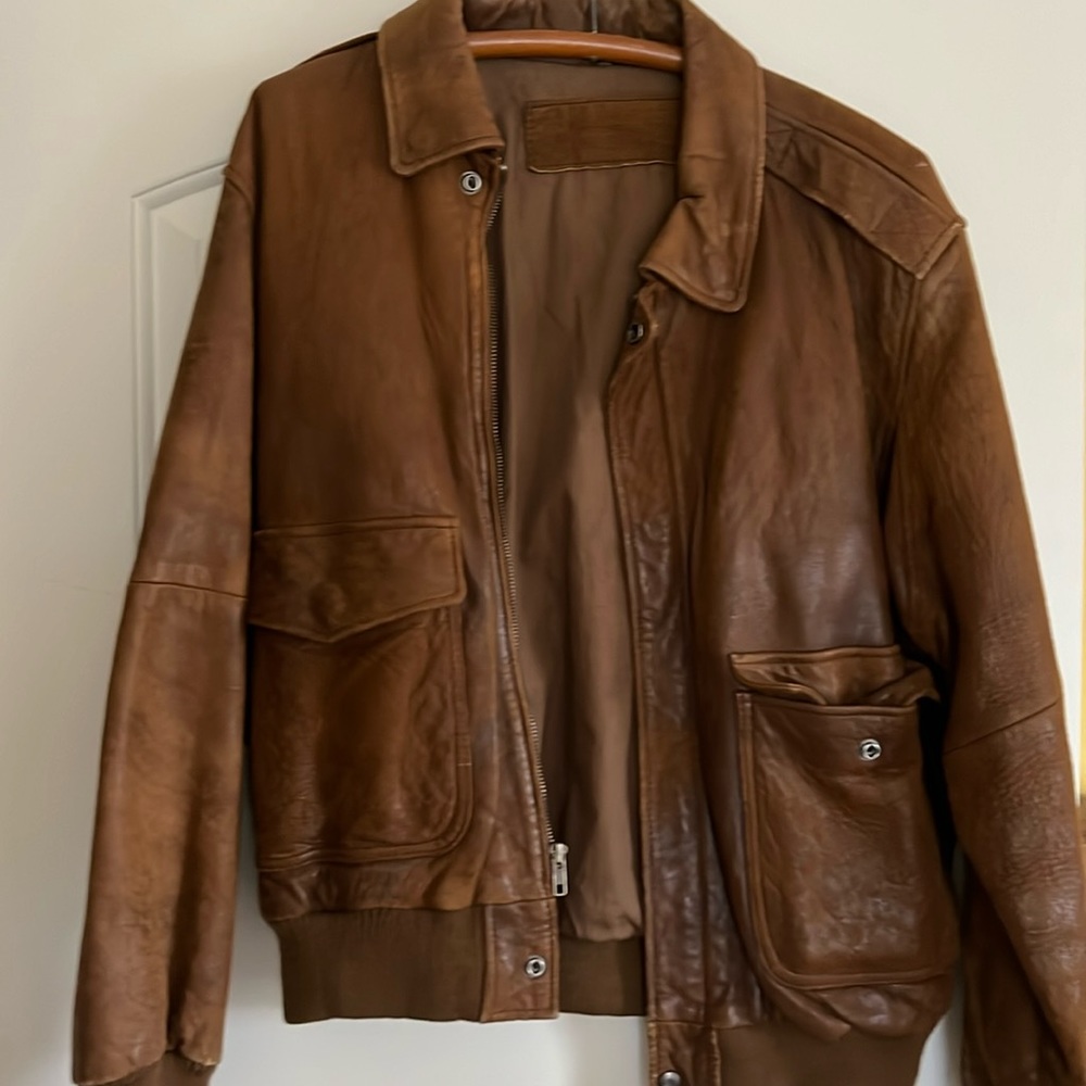 Georgetown Leather vintage bomber style leather jacket.